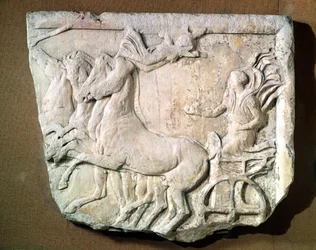 Votive Relief Commemorating a Victory in the Four Horse Chariot Race at the Panathenaic Games
